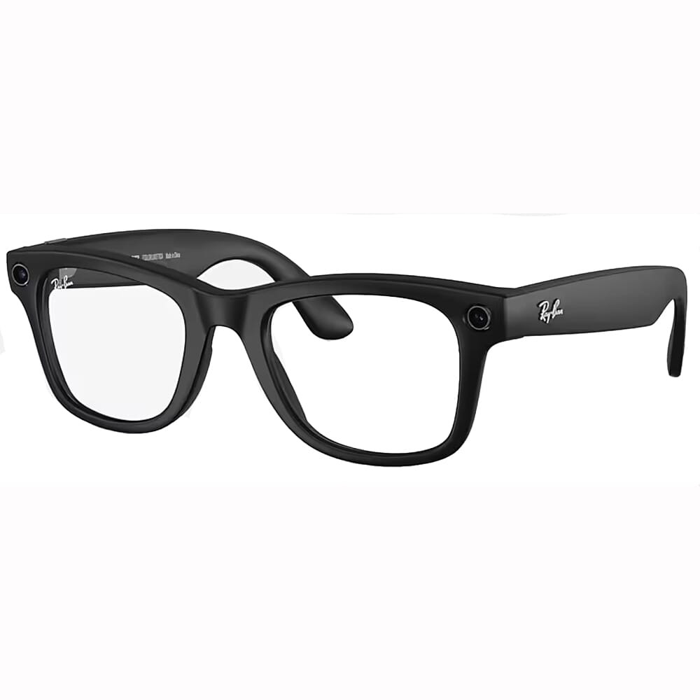 Ray-Ban Meta Wayfarer Glasses L Shiny Black Clear 0RW4008-601/SB - Ray-Ban