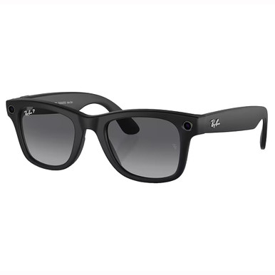 Ray-Ban Meta Wayfarer Glasses L Matte Black Polar Gradient Graphite 0RW4008-601ST3 - Ray-Ban