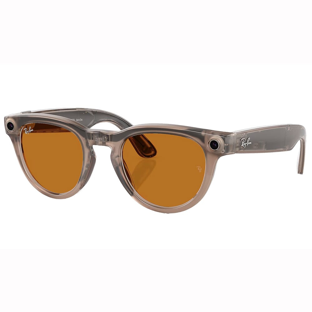 Ray-Ban Meta Headliner Shiny Warm Stone Transitions Saffron Yellow 0RW4009-6705ZX - Ray-Ban