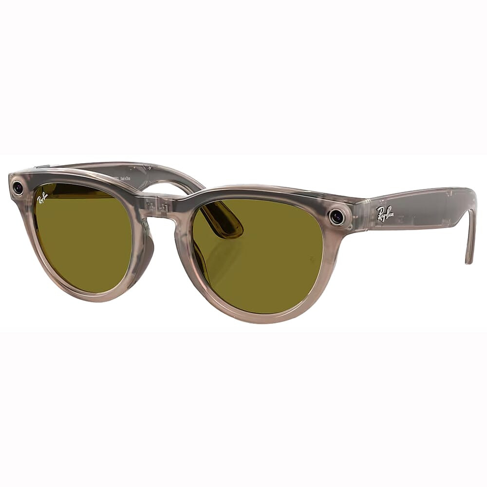 Ray-Ban Meta Headliner (LNB) Shiny Warm Stone Transitions Dark Green 0RW4009F-6705M1 - Ray-Ban