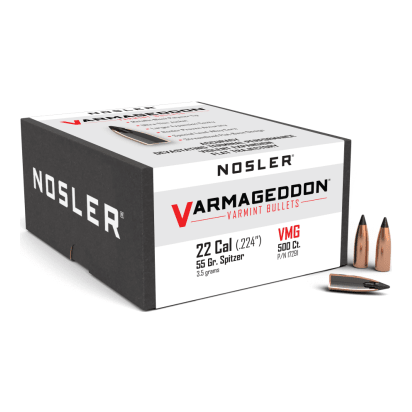 Nosler Varmageddon VG - 22 55g FB Tipped (500ct) Bullets 17291