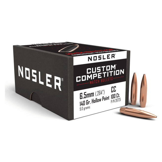 Nosler Custom Competition CC - 6.5mm 140g HPBT (100ct) Bullets 26725