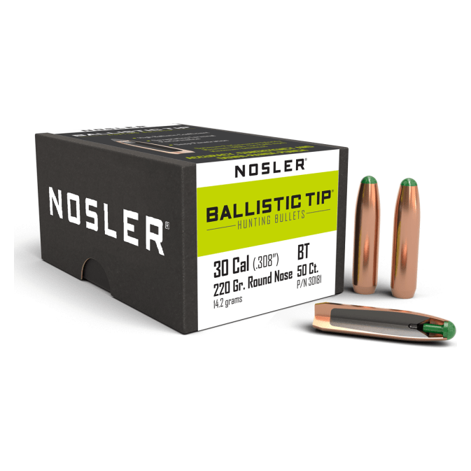 Nosler Ballistic Tip Hunting BT - 30 220g RN (50ct) Bullets 30181