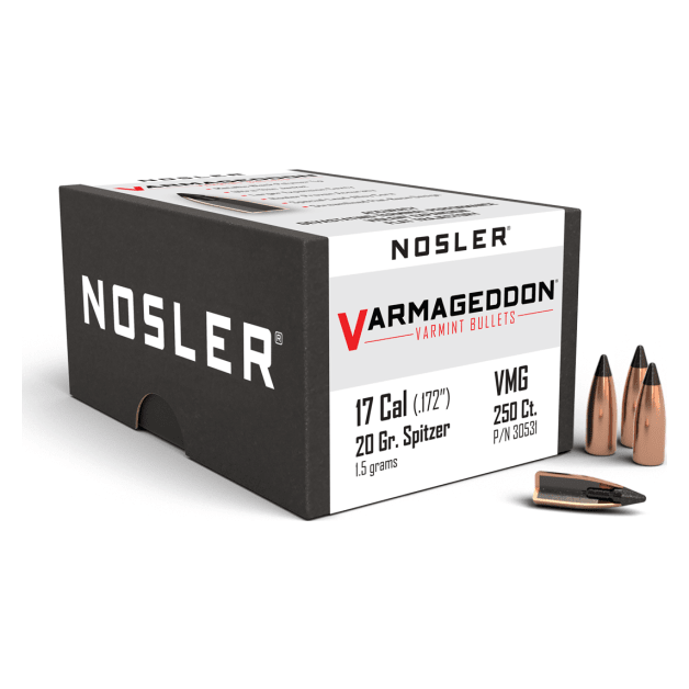 Nosler Varmageddon VG - 17 20g FB Tipped (250ct) Bullets 30531