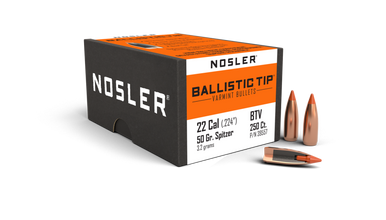 Nosler Ballistic Tip Varmint BT - 22 50g SP (250ct) Bullets 39557 - nosler