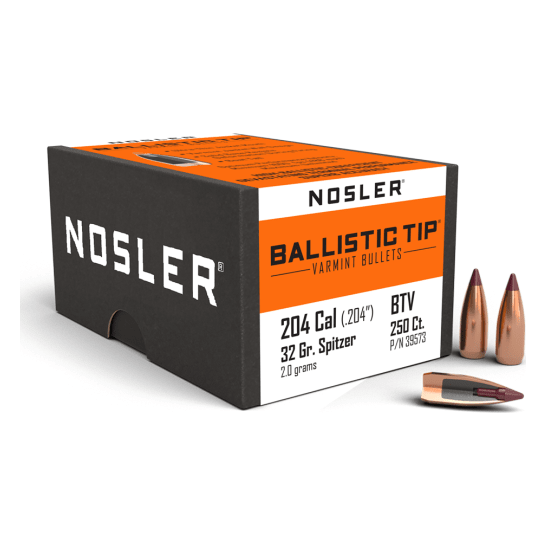 Nosler Ballistic Tip Varmint BT - 204 32g SP (250ct) Bullets 39573