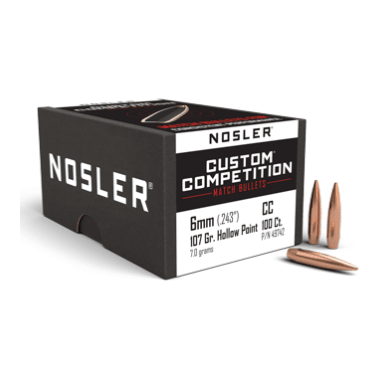 nosler Nosler Custom Competition CC - 6mm 107g HPBT (100ct) Bullets 49742 - $49.99 at EuroOptic