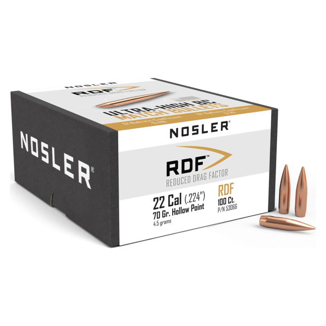 Nosler RDF RDF - 22 70g HPBT (100ct) Bullets 53066