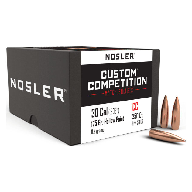 Nosler Custom Competition CC - 30 175g HPBT (250ct) Bullets 53167