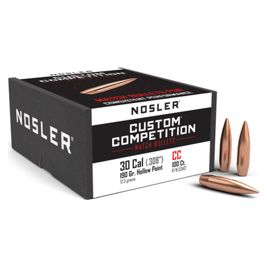 Nosler Custom Competition CC - 30 190g HPBT (100ct) Bullets 53412 - nosler