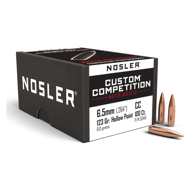 Nosler Custom Competition CC - 6.5mm 123g HPBT (100ct) Bullets 53415