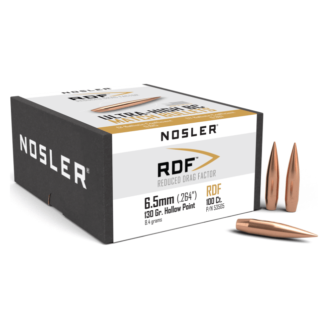 Nosler RDF RDF - 6.5mm 130g HPBT (100ct) Bullets 53505