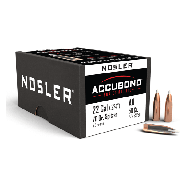 Nosler AccuBond AB - 22 70g SP (50ct) Bullets 53780