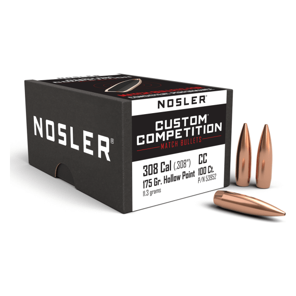 Nosler Custom Competition CC - 30 175g HPBT (100ct) Bullets 53952
