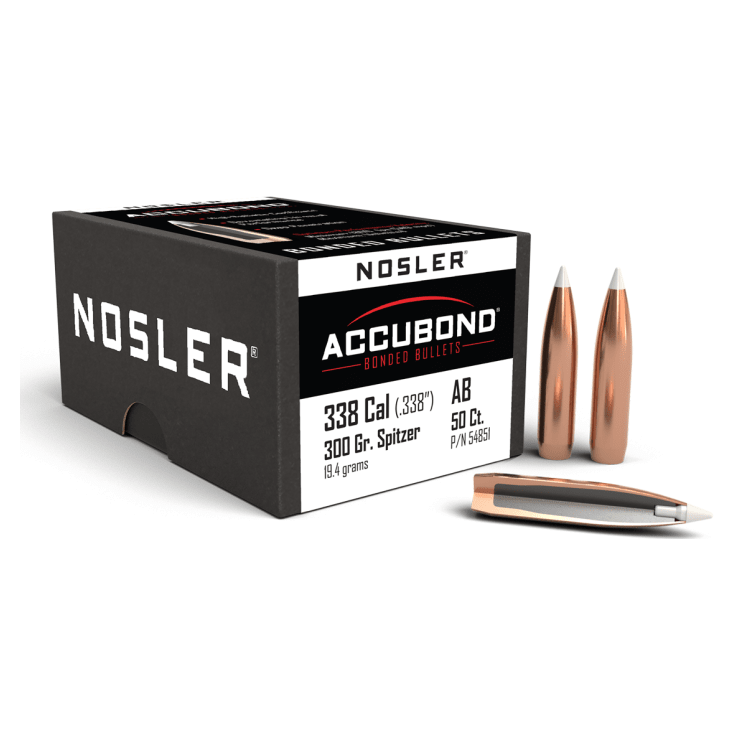Nosler AccuBond AB - 338 300g SP (50ct) Bullets 54851