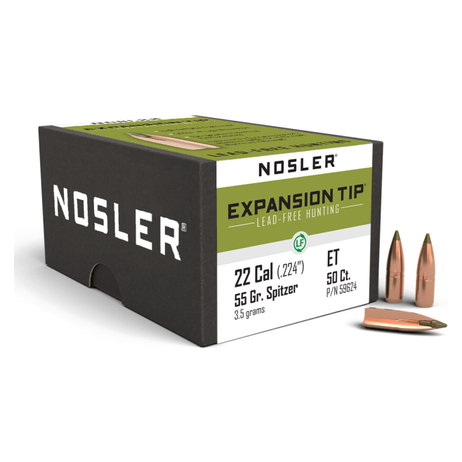 Nosler E-Tip ET - 22 55g SP b495 (50ct) Bullets 59624