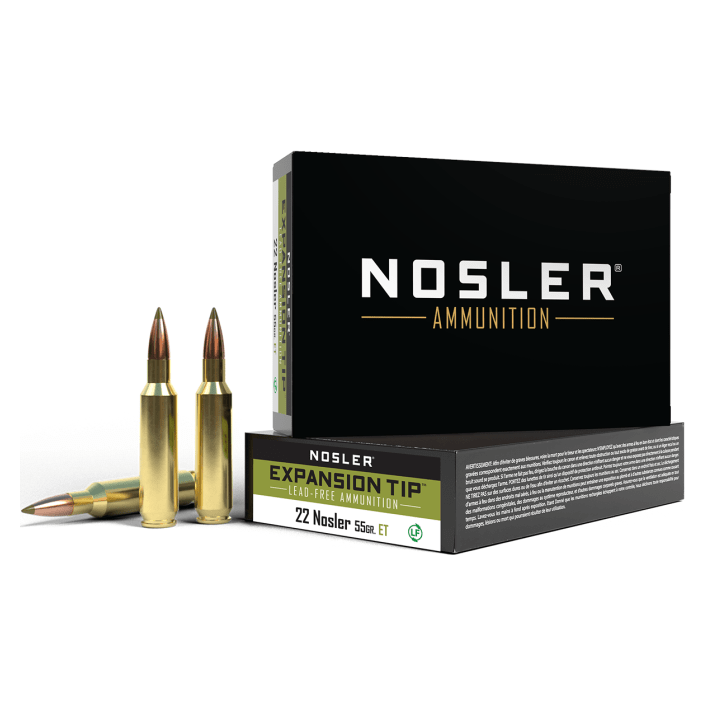 Nosler E-Tip ETA - 22 Nosler 55g ET SP (20ct) Ammunition 40140