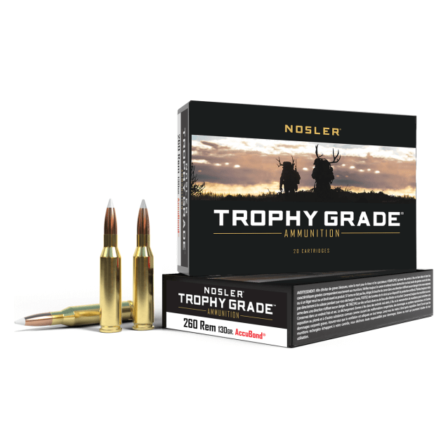 Nosler Trophy Grade TGA - 260 Rem 130g AB SP (20ct) Ammunition 60024