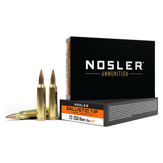 Nosler BT Varmint BTA - 22-250 Rem 55g BT SP (20ct) Ammunition 61034