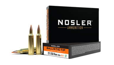 Nosler BT Varmint BTA - 22-250 Rem 40g BTLF SP (20ct) Ammunition 61044 - nosler