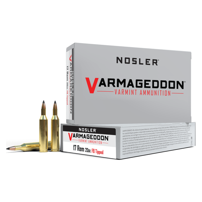 Nosler Varmageddon VGA - 17 Rem 20g VG FBT (20ct) Ammunition 65105