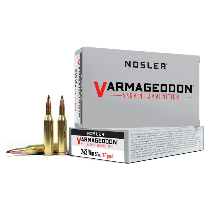 Nosler Varmageddon VGA - 243 Win 55g VG FBT (20ct) Ammunition 65165
