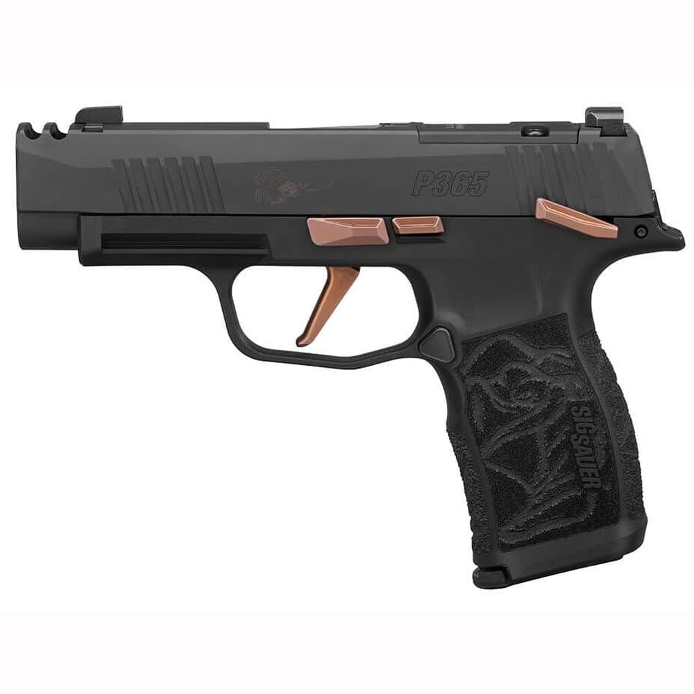 Sig Sauer P365 9mm 3.1"Bbl Pistol Rose Blk Striker X-Ray 3 Polymer Grip (2) 10rd Steel Mag Optic Ready MS CA Compliant 365XL-9-ROSE-MS-CA