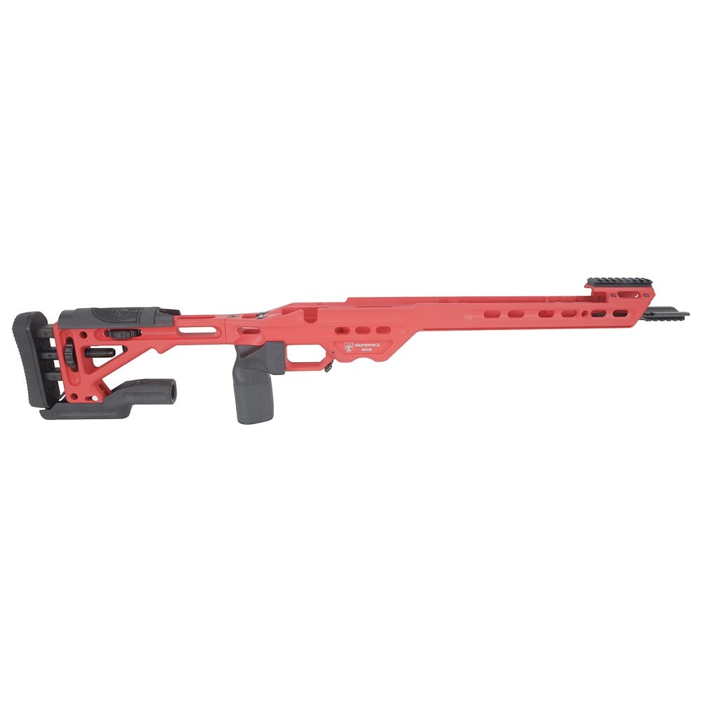 Masterpiece Arms Remington LA RH USMC Red Competition Chassis COMPCHASSISREMLA-RED-RH-21 - Masterpiece Arms
