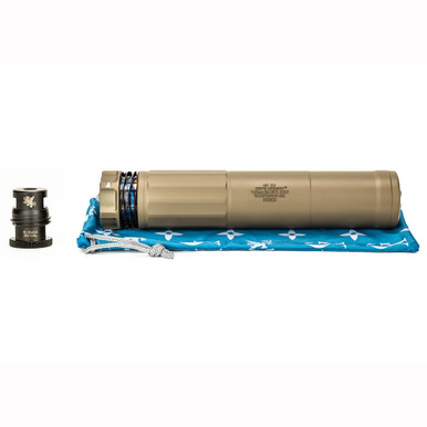 Griffin Armament DUAL-LOK HRT 7 Suppressor, Magpul FDE, Fixed Mount GADLHRT7FDE-W - Griffin Armament