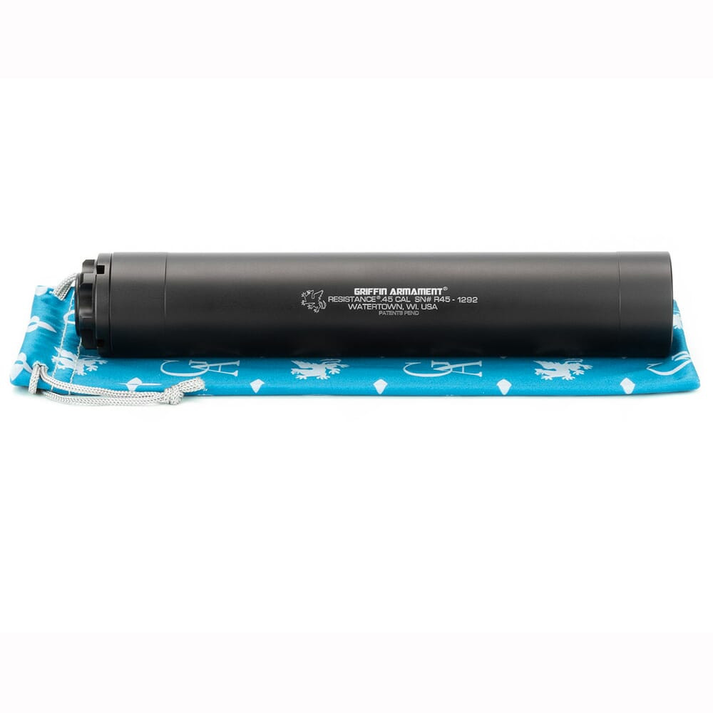 Griffin Armament Resistance 45 Suppressor, Black GARS45-W - Griffin Armament
