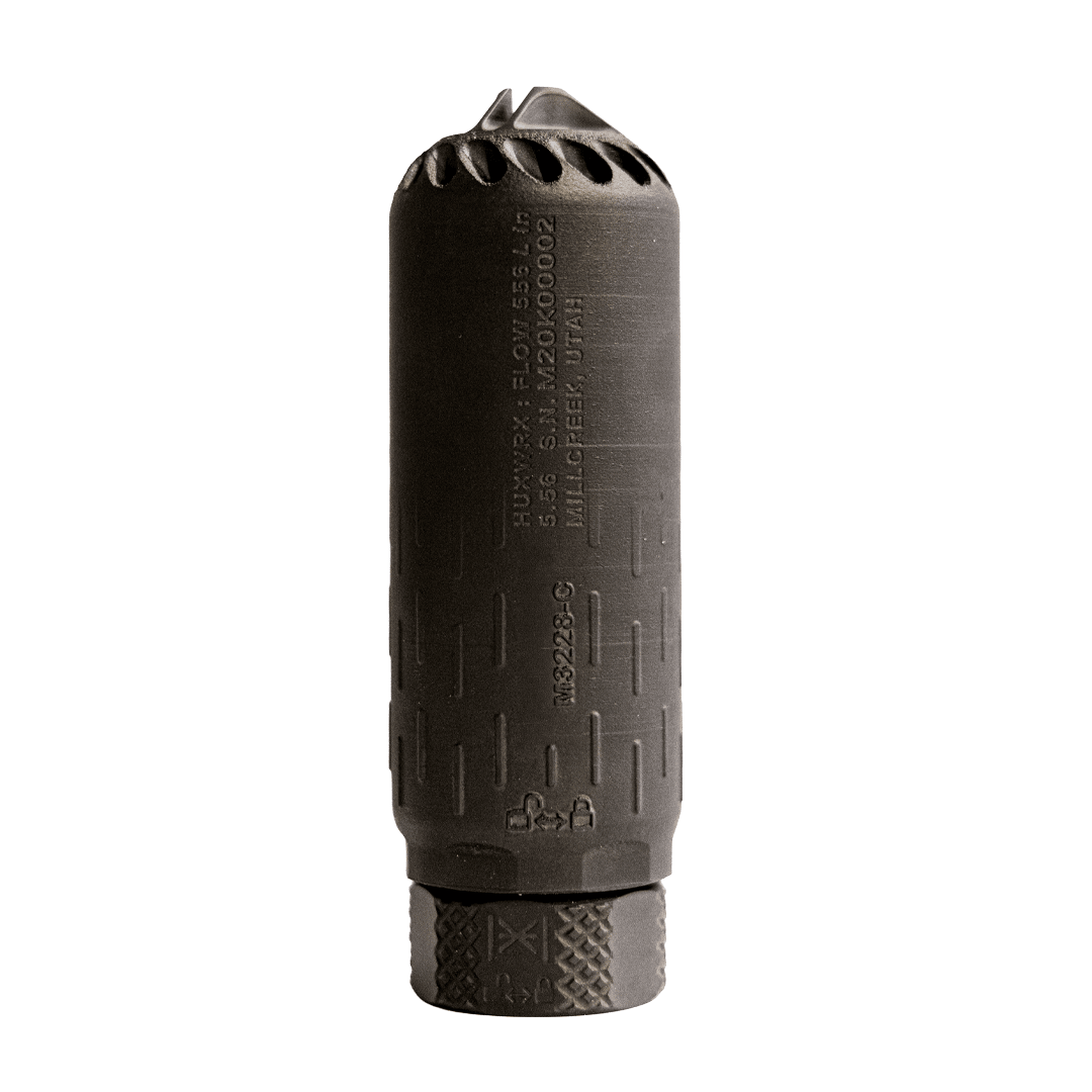 HUXWRX Flow 556MG Inconel Suppressor, Black 2843 - huxwrx