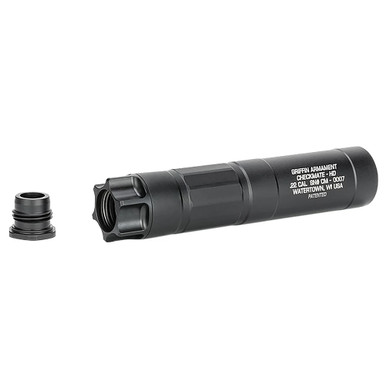 Griffin Armament Checkmate-HD Rimfire Suppressor, Black GACMHD22CL-W - Griffin Armament