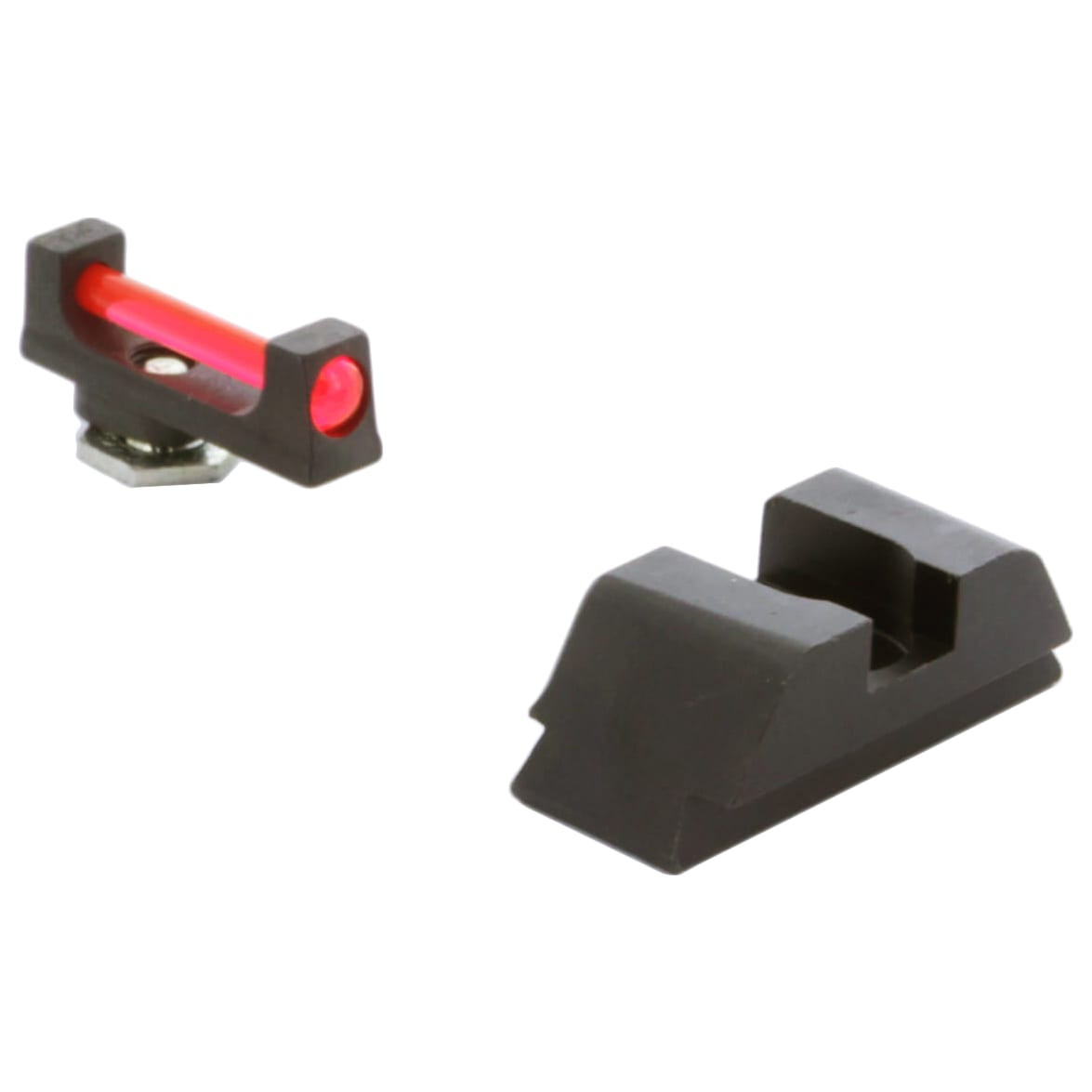 Ameriglo 1L Red Fiber .115" FRONT Flat Black REAR Optic Height Fiber, Glock - All Models GFT-140 - Ameriglo
