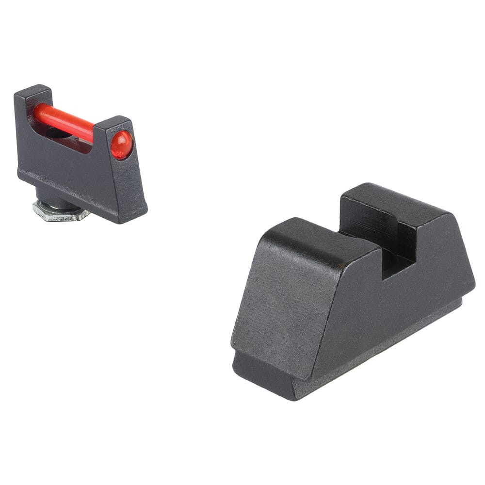 Ameriglo XL Red Fiber .115" FRONT Flat Black REAR Optic Height Fiber, Glock - All Models GFT-142 - Ameriglo