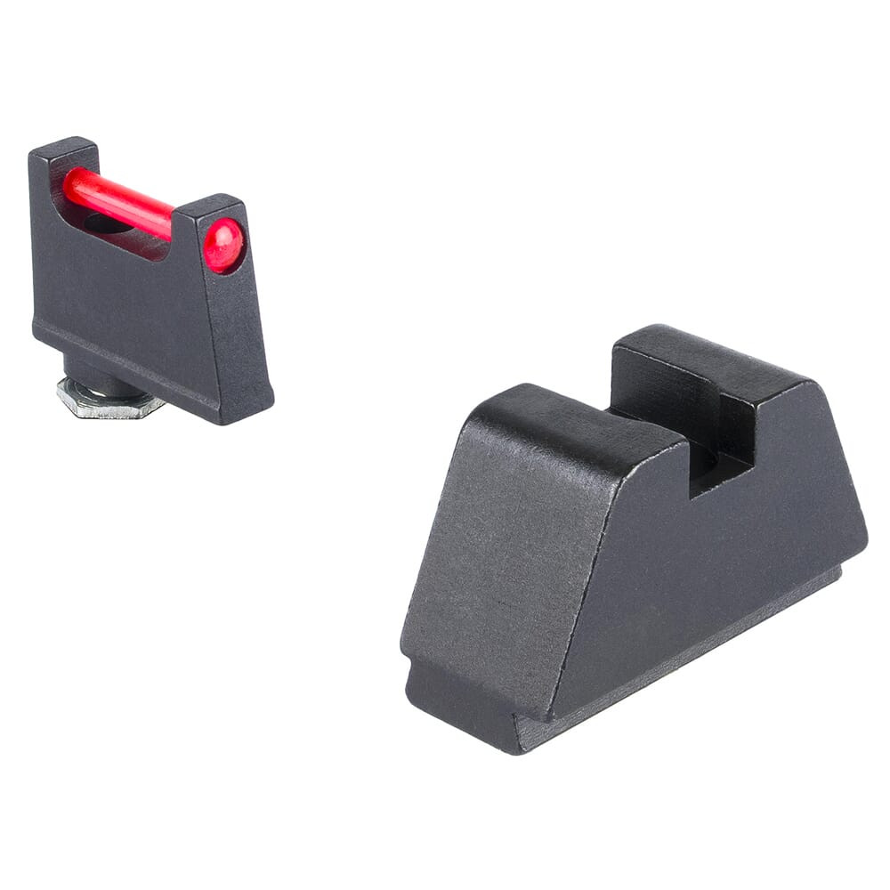 Ameriglo 3XL Red Fiber .115" FRONT Flat Black REAR Optic Height Fiber, Glock - All Models GFT-144 - Ameriglo