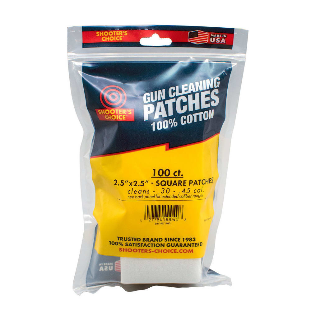 Shooter's Choice 2.5" Cleaning Patches 100 Pack SHF-917-100