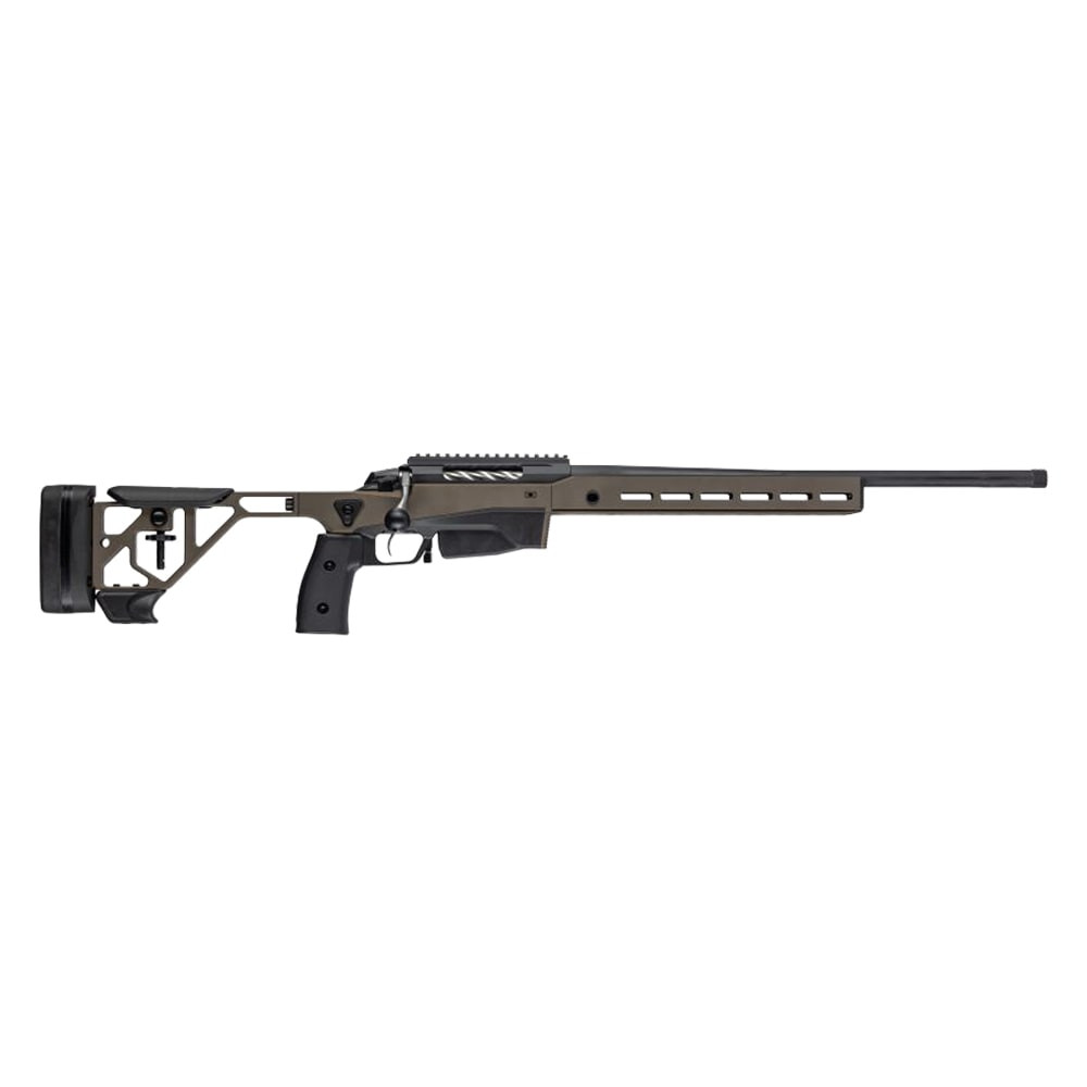 Tikka T3X Ace Game Cerakote Graphite Black 6.5 CM NS 20 Fluted BBL 1:1/8 5/8x24 TPI RH 5RD Alum ADJ CHK / Cerakote Midnight Bronze TFTT6368A1TC970B - Tikka