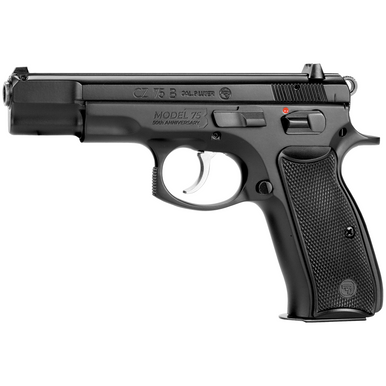 CZ-USA CZ 75 B 50th Anniversary Elite 9mm 10rd Blk Polycoat Steel, FS, MS, Blk Plastic Grips Full-Size Handgun 01117 - CZ-USA