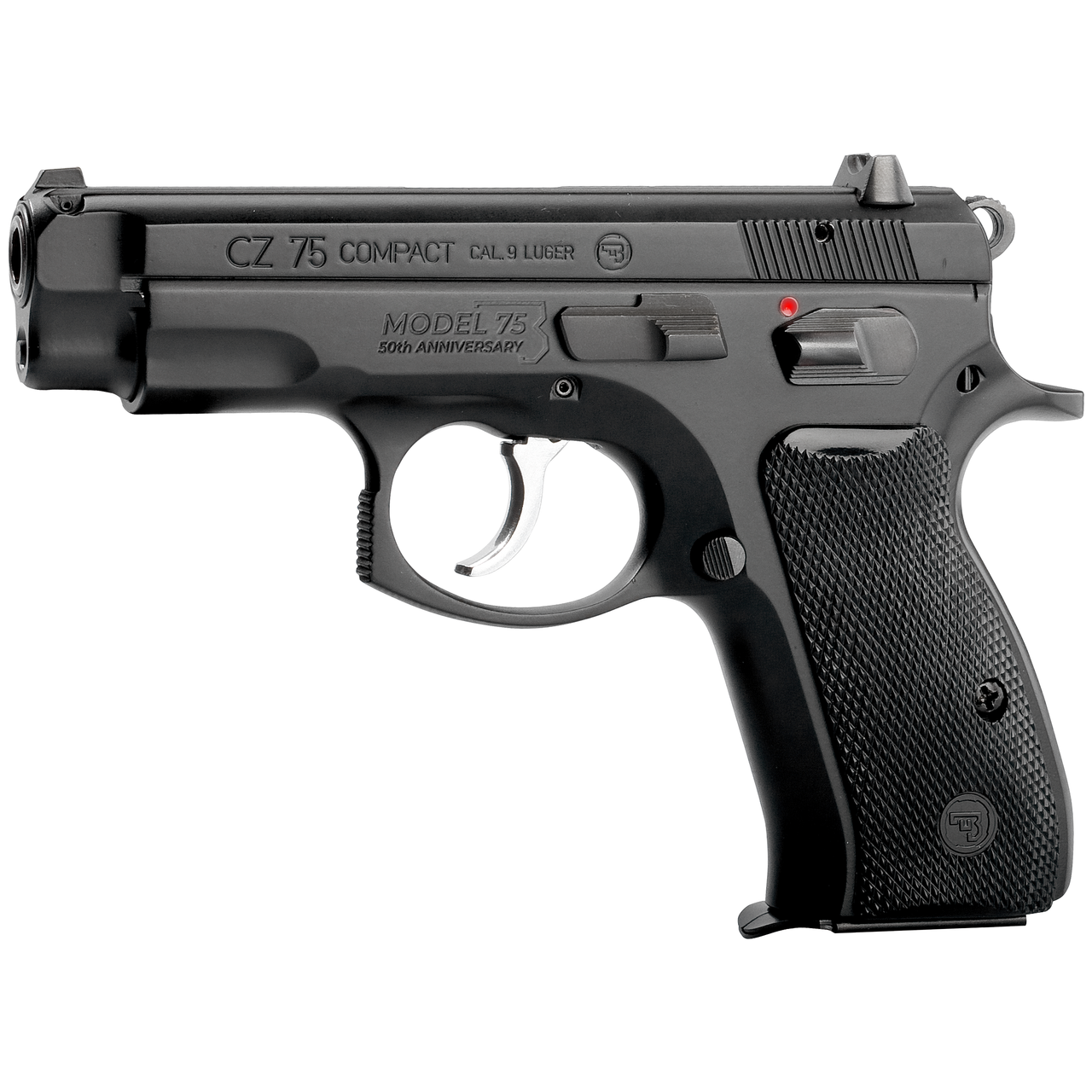 CZ-USA CZ-USA CZ 75 D PCR Compact 50th Anniversary Elite 9mm 10rd Blk Polycoat Aluminum Frame, Snag-Free FS, Decocker, Blk Rubber Grips Full-Size Handgun - $769.99 at EuroOptic