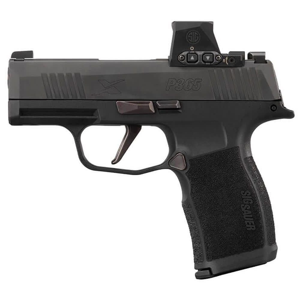 Sig Sauer P365 9mm 3.1" Bbl X-Series Blk Striker X-Ray 3 Polymer Grip (2) 12RD Steel Mag Romeo-RS Compact Pistol 365X-9-BXR3P-RS
