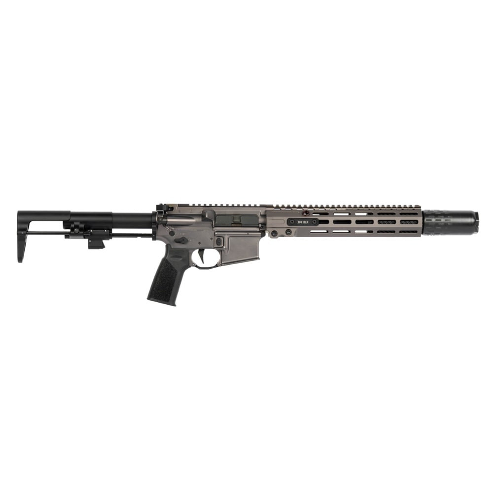 Geissele Automatics Geissele GFW .300 BLK 8" Bbl F-16 Grey Short Barrel Rifle w/Huxwrx Flow 300 Suppressor 08-668HGV in Have Glass V Gray - Geissele Automatics