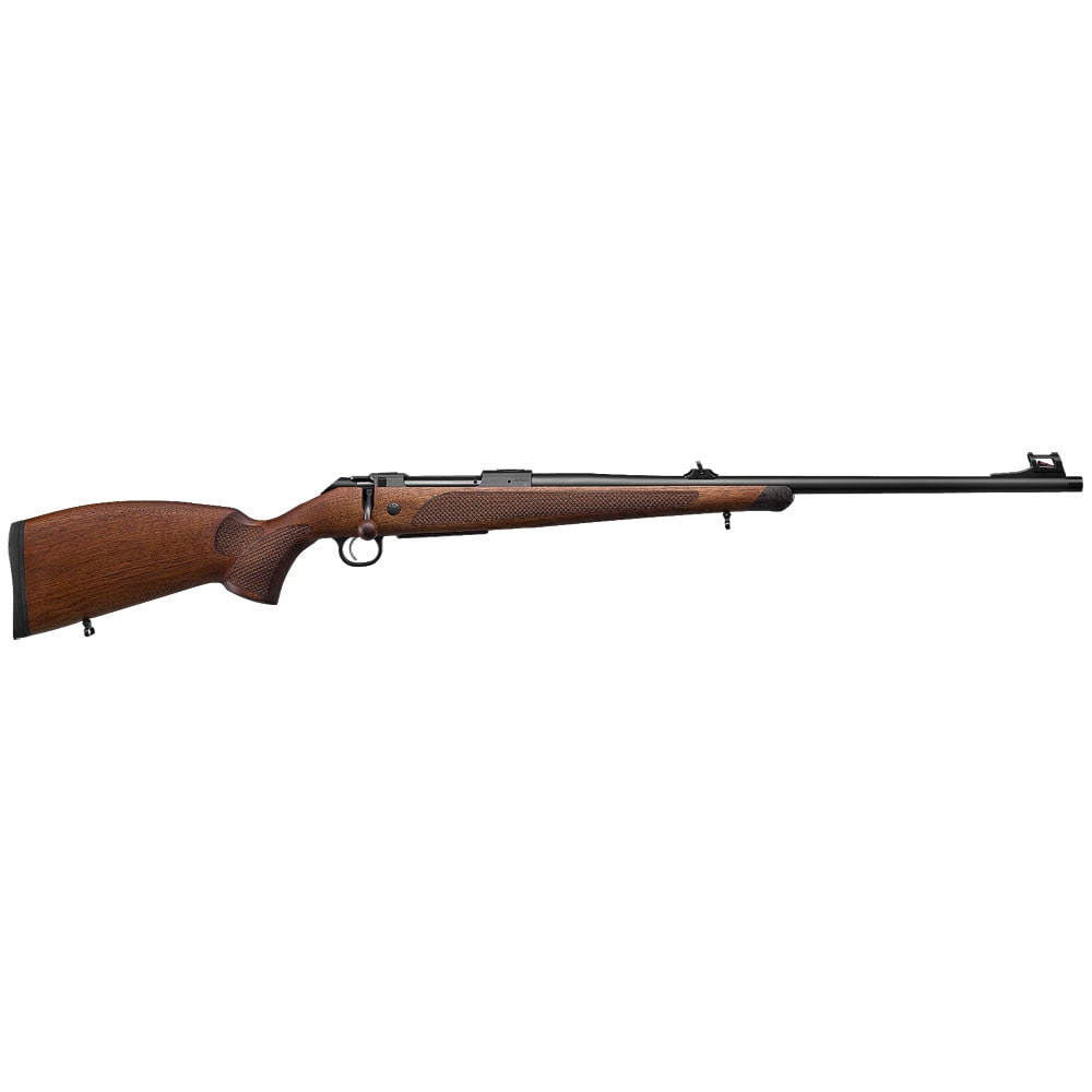 CZ-USA 600 Plus Lux .300 Win Mag 3rd M15x1 24" Bbl Drilled & Tapped Walnut Stock Rifle Fiber Optic Front/Adj Rear Sights Walnut Bolt Knob 07309