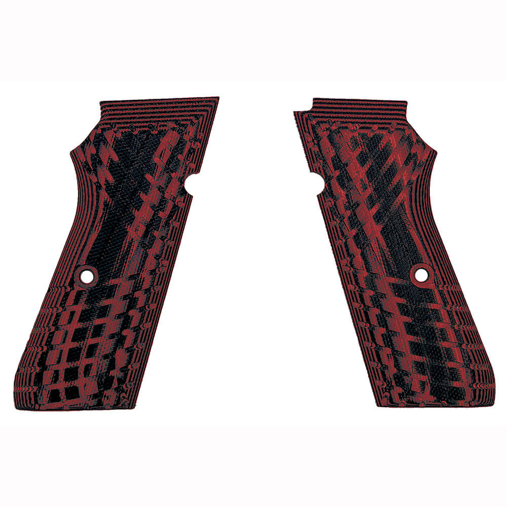 Kimber KDS9c Pistol Grips, High Texture Dark Red/Black 4200469 - Kimber