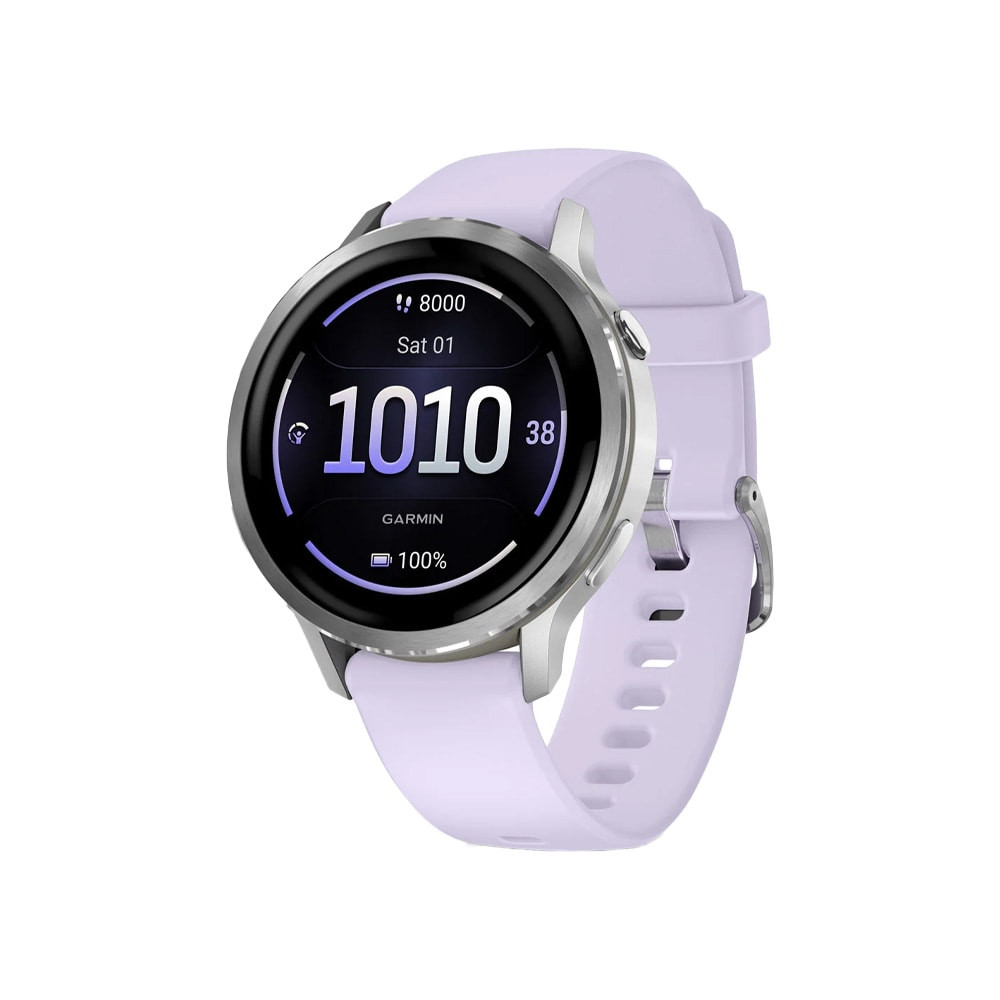 Garmin Venu 4 41mm Gray w/Silver + Periwinkle Advanced Health and Fitness Smartwatch 010-03013-01 - Garmin