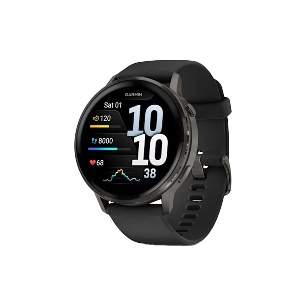 Garmin Venu 4 45mm Black w/Slate + Black Advanced Health and Fitness Smartwatch 010-03014-00 - Garmin