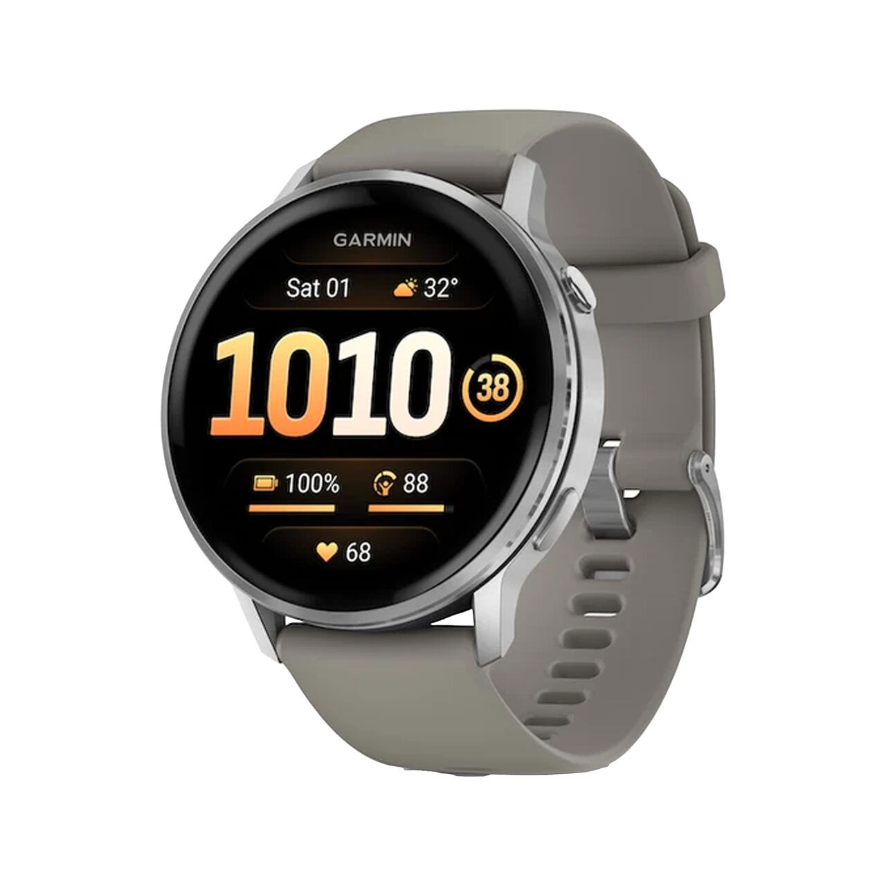 Garmin Venu 4 45mm Black w/Silver + Gray Advanced Health and Fitness Smartwatch 010-03014-01 in Black Silver Gray - Garmin