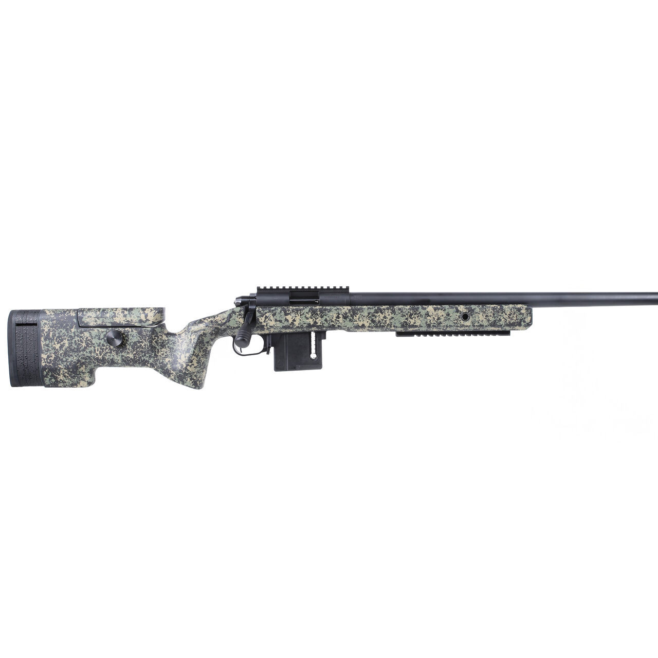 Vudoo Gun Works Gen2 Ravage McMillan U-1 .22 LR 22" Bbl Bartlein MTU 1/2-28 BA Hawkins M5 DBM 510 v2 Elite Hunter RAV-V22-RH-BLK-22TBS-U1-OBW in - Vudoo Gun Works