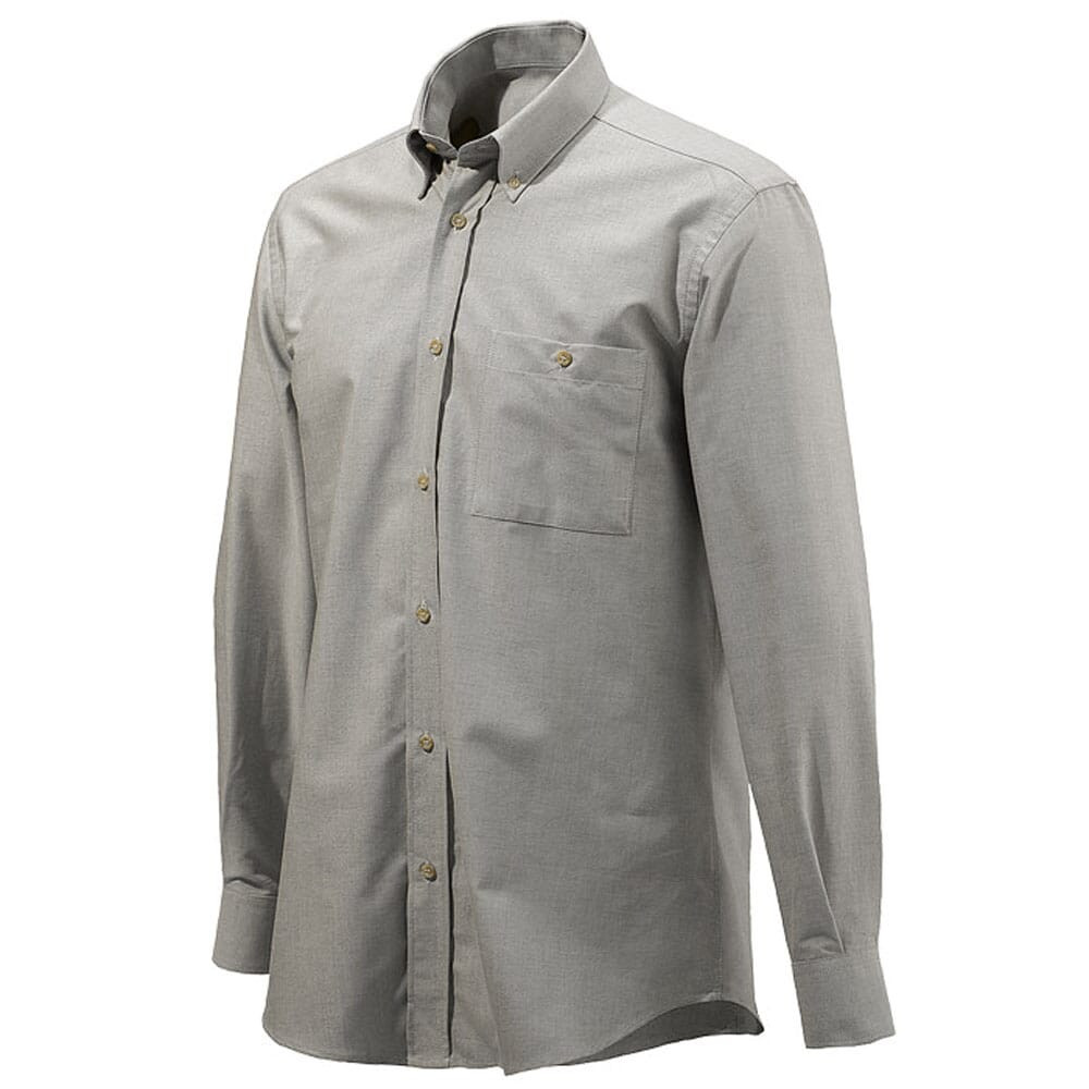 Beretta Classic Oxford Button-Down Shirt Brown Melange 41 LU551T1100084L41 - Beretta