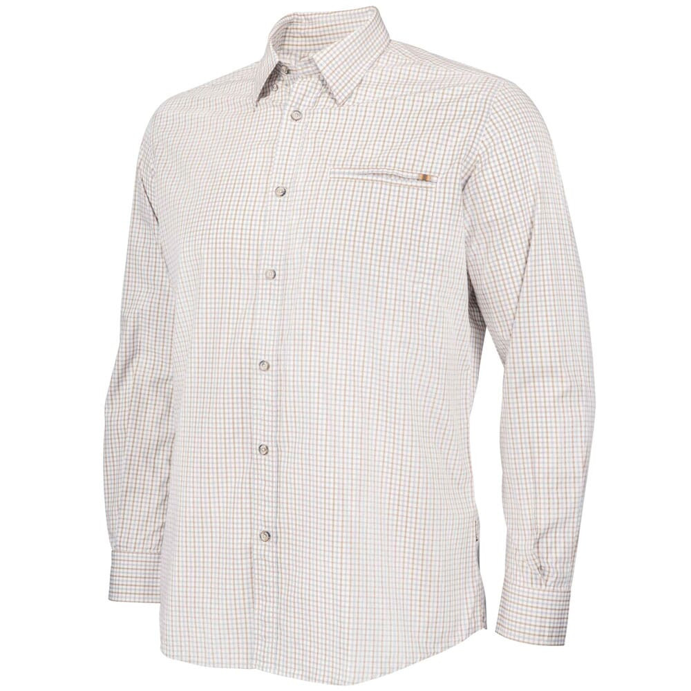 Beretta Trail Plain Collar Shirt Tan/Light Blue Check X Large LU801T153301A8XL - Beretta