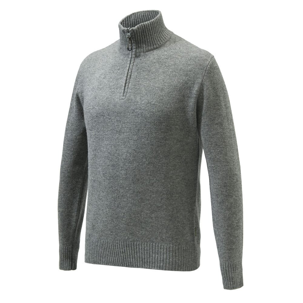 Beretta Dorset Half Zip Sweater Grey Mel Medium PU561T19990905M in Gray - Beretta